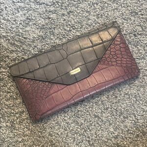 Balenciaga leather Crocodile Embossed Clutch